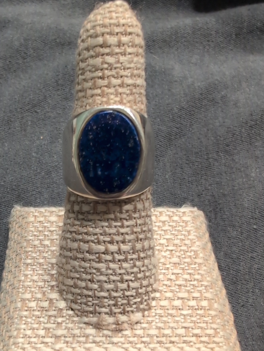 Sterling Silver Blue Lapis Statement Ring